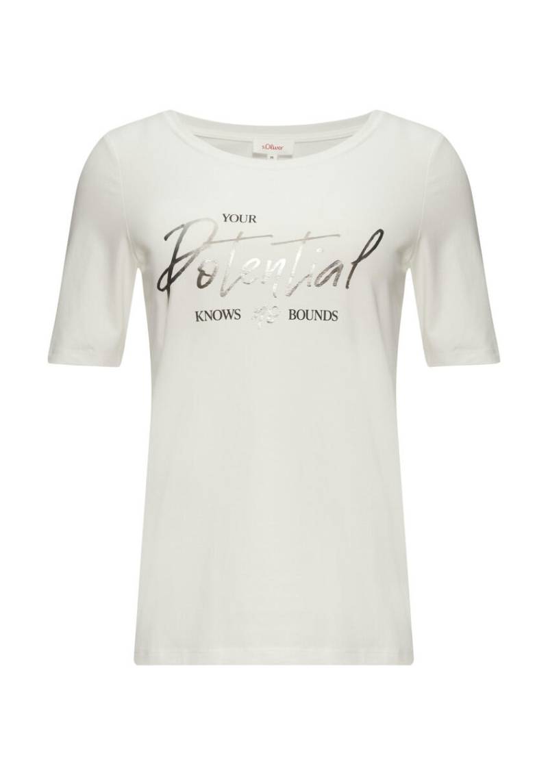 s.Oliver Red Label - T-Shirt mit Frontprint weiß - Gr. - 40 von s.Oliver Red Label