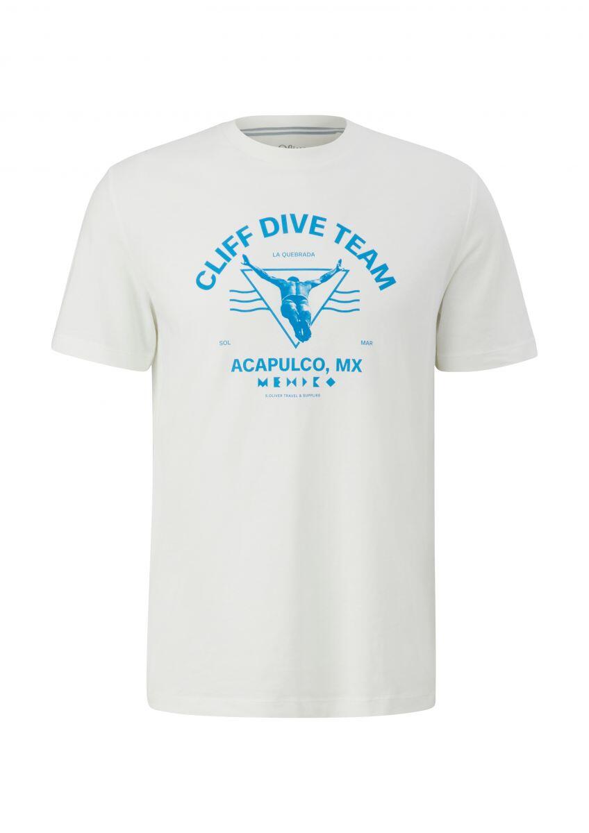 s.Oliver Red Label - T-Shirt mit Frontprint weiß - Gr. - M von s.Oliver Red Label