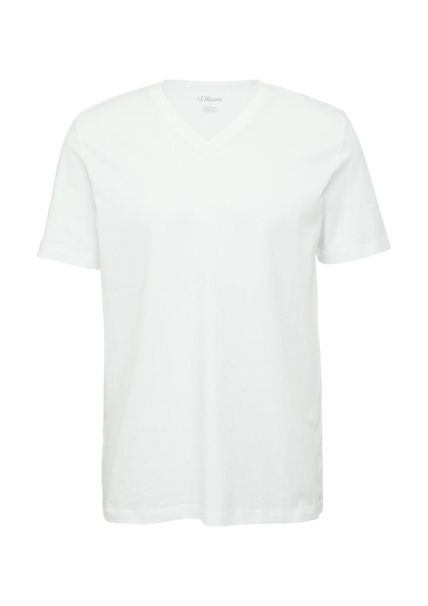 s.Oliver Red Label - T-Shirt mit Logo-Stickerei weiß - Gr. - 3XL von s.Oliver Red Label