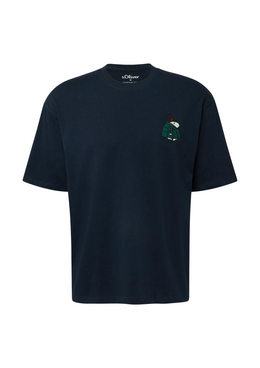 s.Oliver Red Label - T-Shirt mit Peanuts-Artwork im Relaxed Fit blau - Gr. - L von s.Oliver Red Label