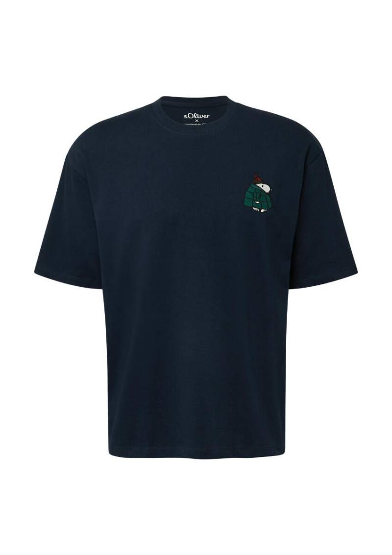 s.Oliver Red Label - T-Shirt mit Peanuts-Artwork im Relaxed Fit blau - Gr. - S von s.Oliver Red Label