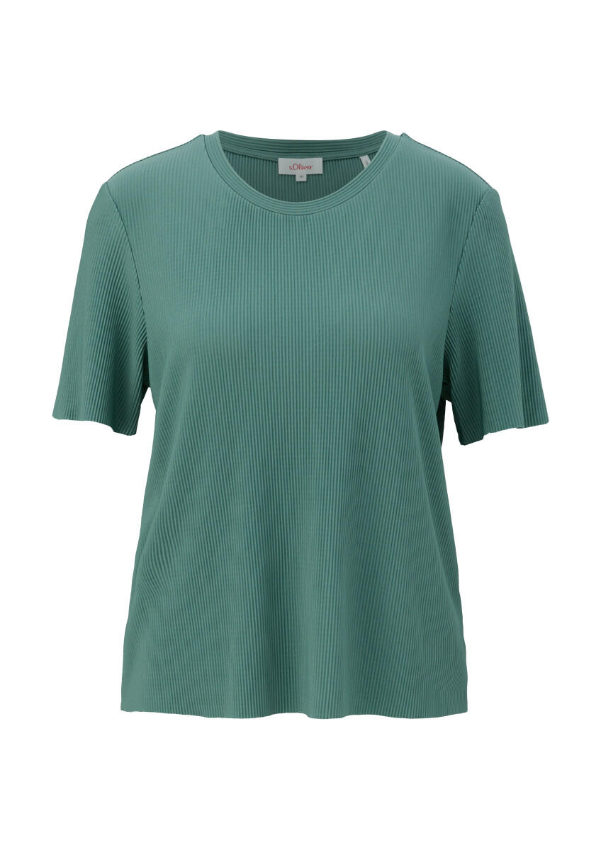s.Oliver Red Label - T-Shirt mit Plisseefalten blau - Gr. - 36 von s.Oliver Red Label