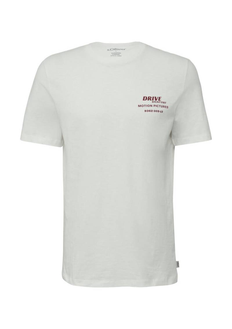 s.Oliver Red Label - T-Shirt mit Rückenprint weiß - Gr. - L von s.Oliver Red Label