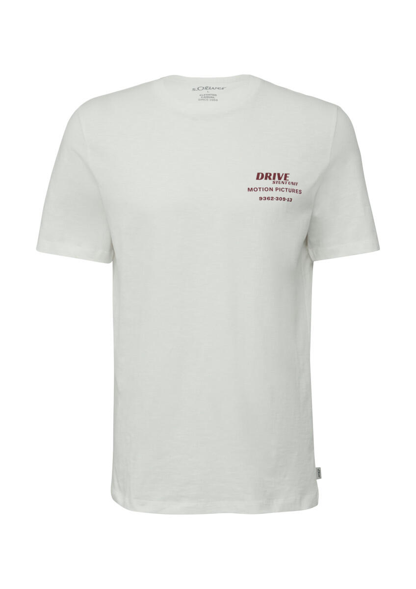 s.Oliver Red Label - T-Shirt mit Rückenprint weiß - Gr. - XL von s.Oliver Red Label