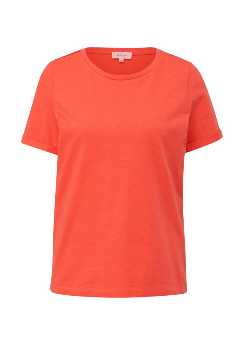 s.Oliver Red Label - T-Shirt mit Seitennähten orange - Gr. - 38 von s.Oliver Red Label