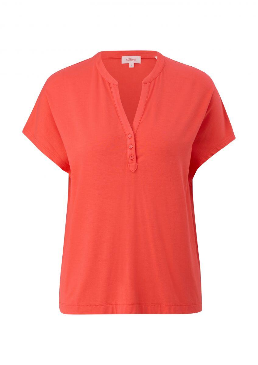 s.Oliver Red Label - Top mit V-Ausschnitt orange - Gr. - 36 von s.Oliver Red Label