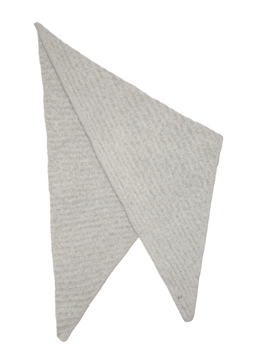 s.Oliver Red Label - Triangel-Schal mit Strickmuster grau - Gr. - 1 von s.Oliver Red Label