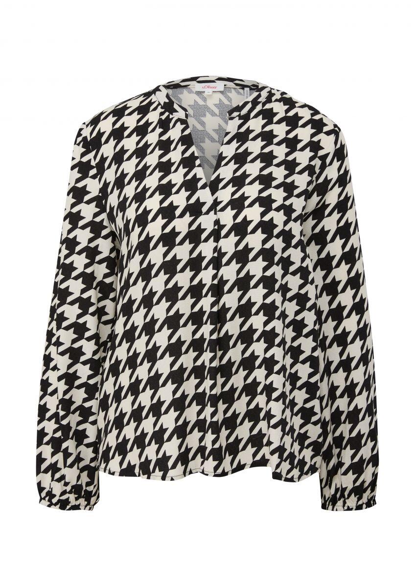 s.Oliver Red Label - Tunika aus Viskose schwarz/weiß - Gr. - 38 von s.Oliver Red Label