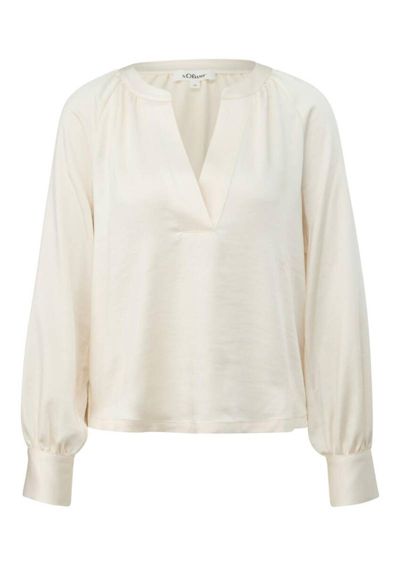 s.Oliver Red Label - Tunikabluse aus Satin-Stoff weiß - Gr. - 46 von s.Oliver Red Label