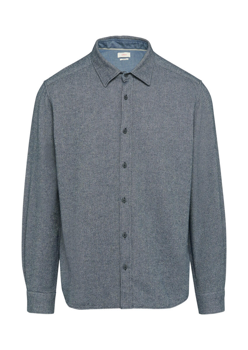 s.Oliver Red Label - Twill-Hemd mit Kontrast-Details blau - Gr. - XXL von s.Oliver Red Label