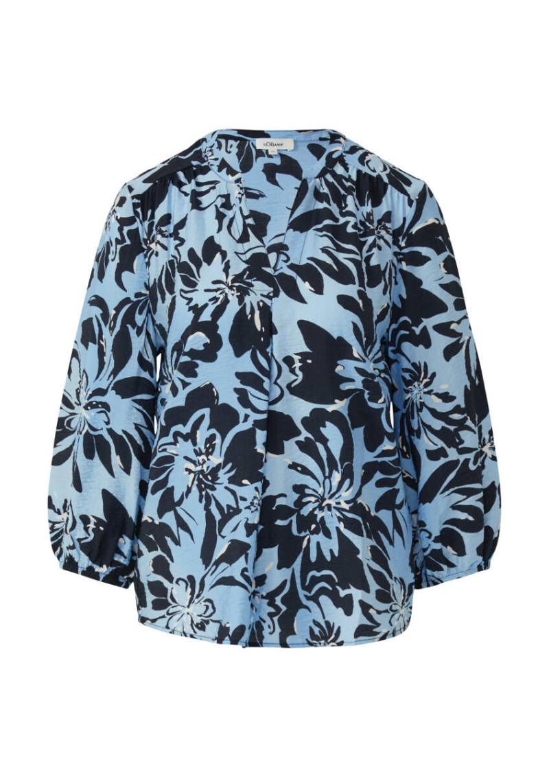 s.Oliver Red Label - Viskosemix-Bluse im Relaxed Fit blau - Gr. - 32 von s.Oliver Red Label