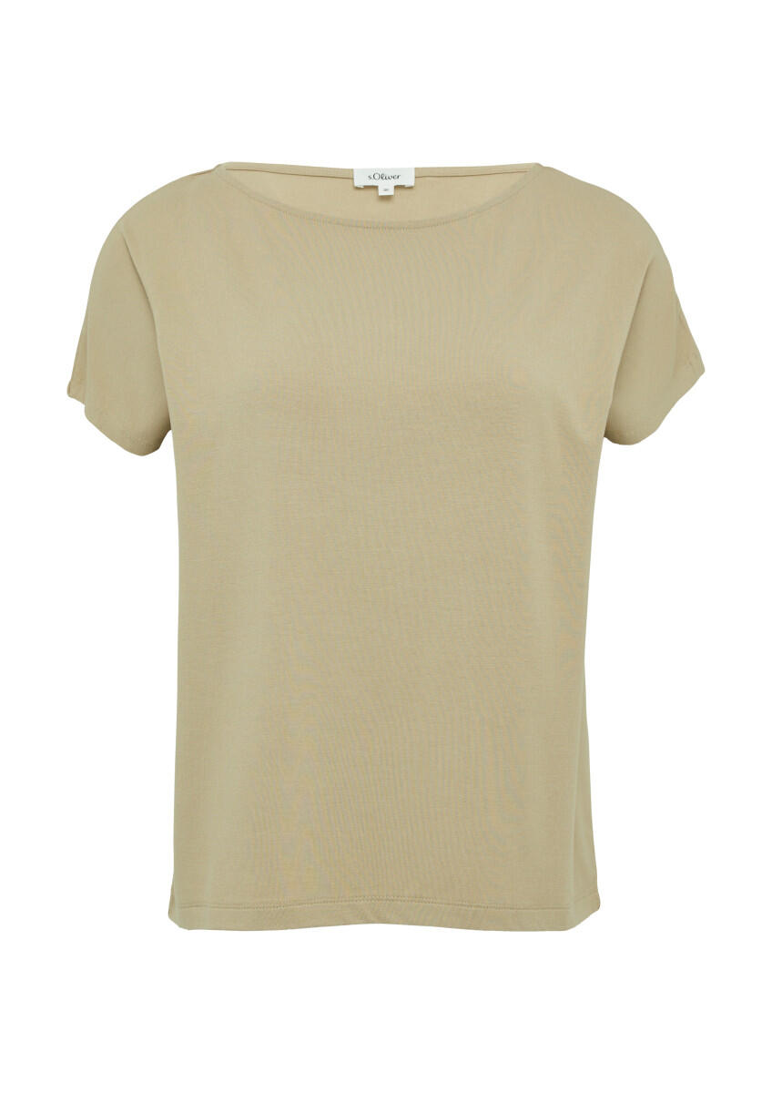 s.Oliver Red Label - Viskosemix-T-Shirt im Relaxed Fit braun - Gr. - 42 von s.Oliver Red Label
