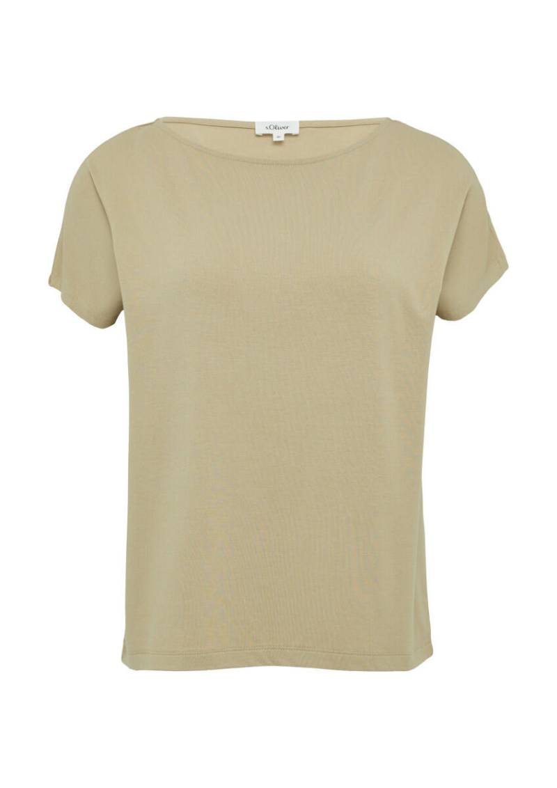 s.Oliver Red Label - Viskosemix-T-Shirt im Relaxed Fit braun - Gr. - 42 von s.Oliver Red Label