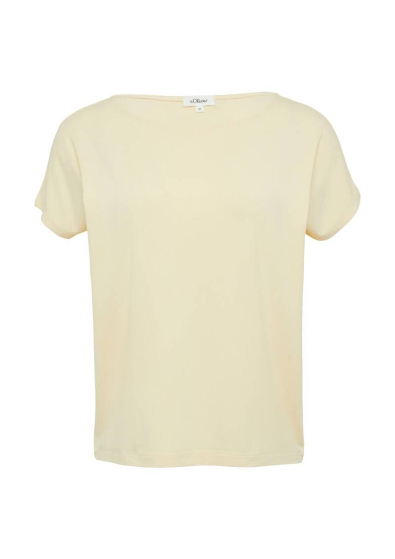 s.Oliver Red Label - Viskosemix-T-Shirt im Relaxed Fit gelb - Gr. - 38 von s.Oliver Red Label