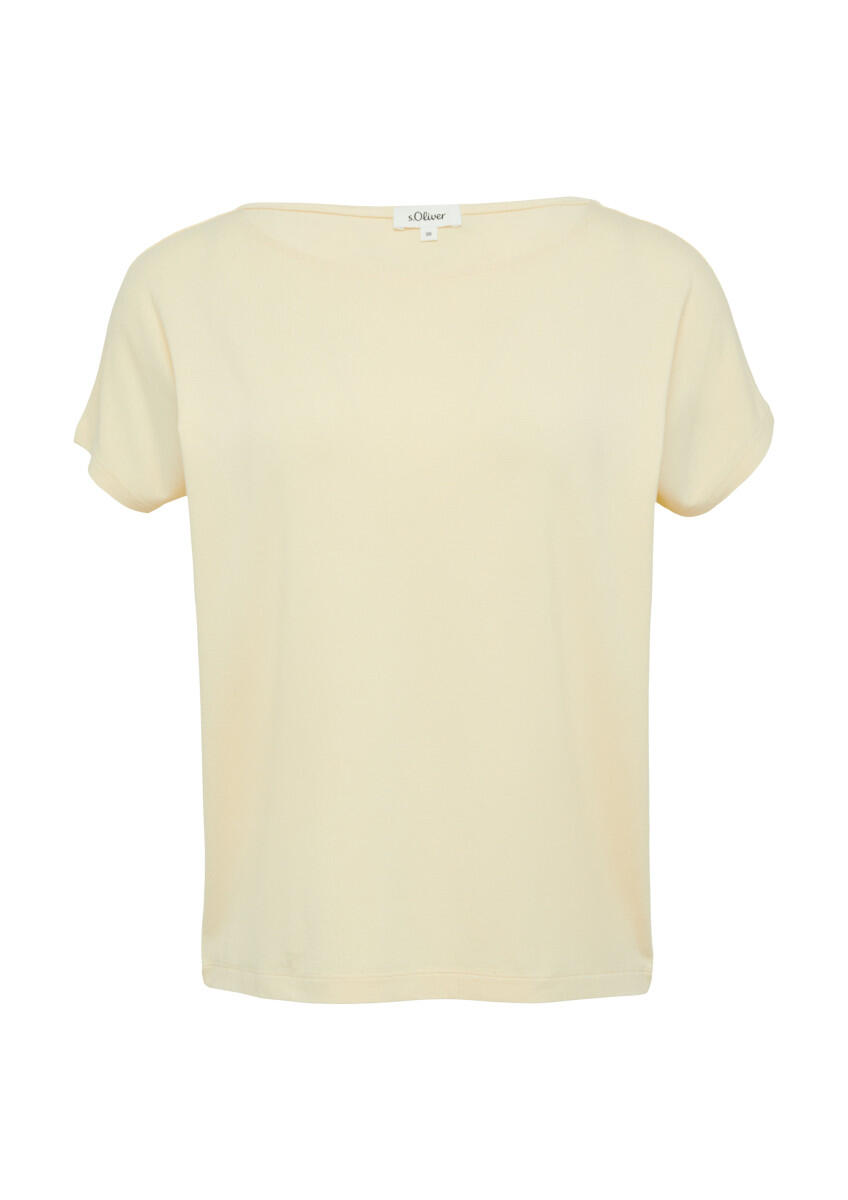 s.Oliver Red Label - Viskosemix-T-Shirt im Relaxed Fit gelb - Gr. - 44 von s.Oliver Red Label