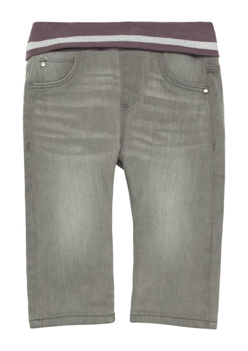 s.Oliver Red Label - Wärmende Jeans mit Umschlagbund grau - Gr. - 80 von s.Oliver Red Label