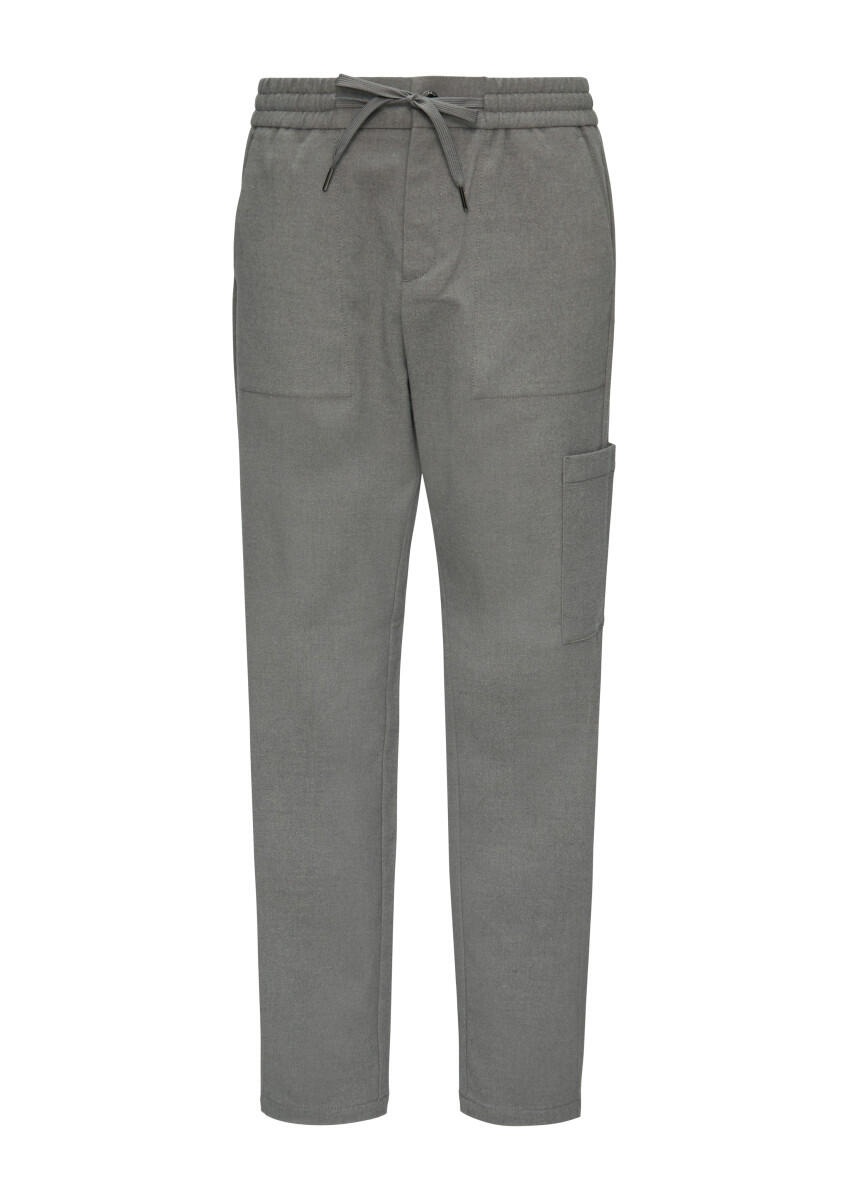 s.Oliver Red Label - Weiche Hose mit Gummizug und Bindeband grau - Gr. - 34 von s.Oliver Red Label