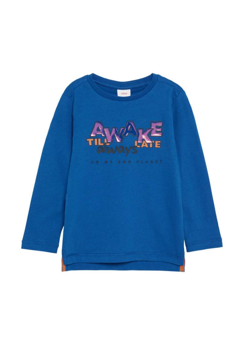 s.Oliver Red Label - Weicher Longsleeve mit Effekt-Print blau von s.Oliver Red Label