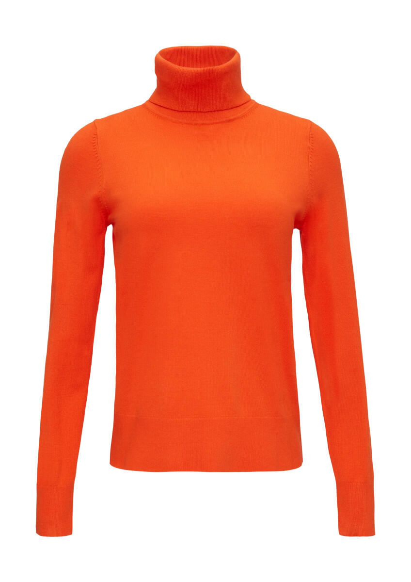 s.Oliver Red Label - Weicher Rollkragenpullover aus Viskosemix orange - Gr. - 40 von s.Oliver Red Label
