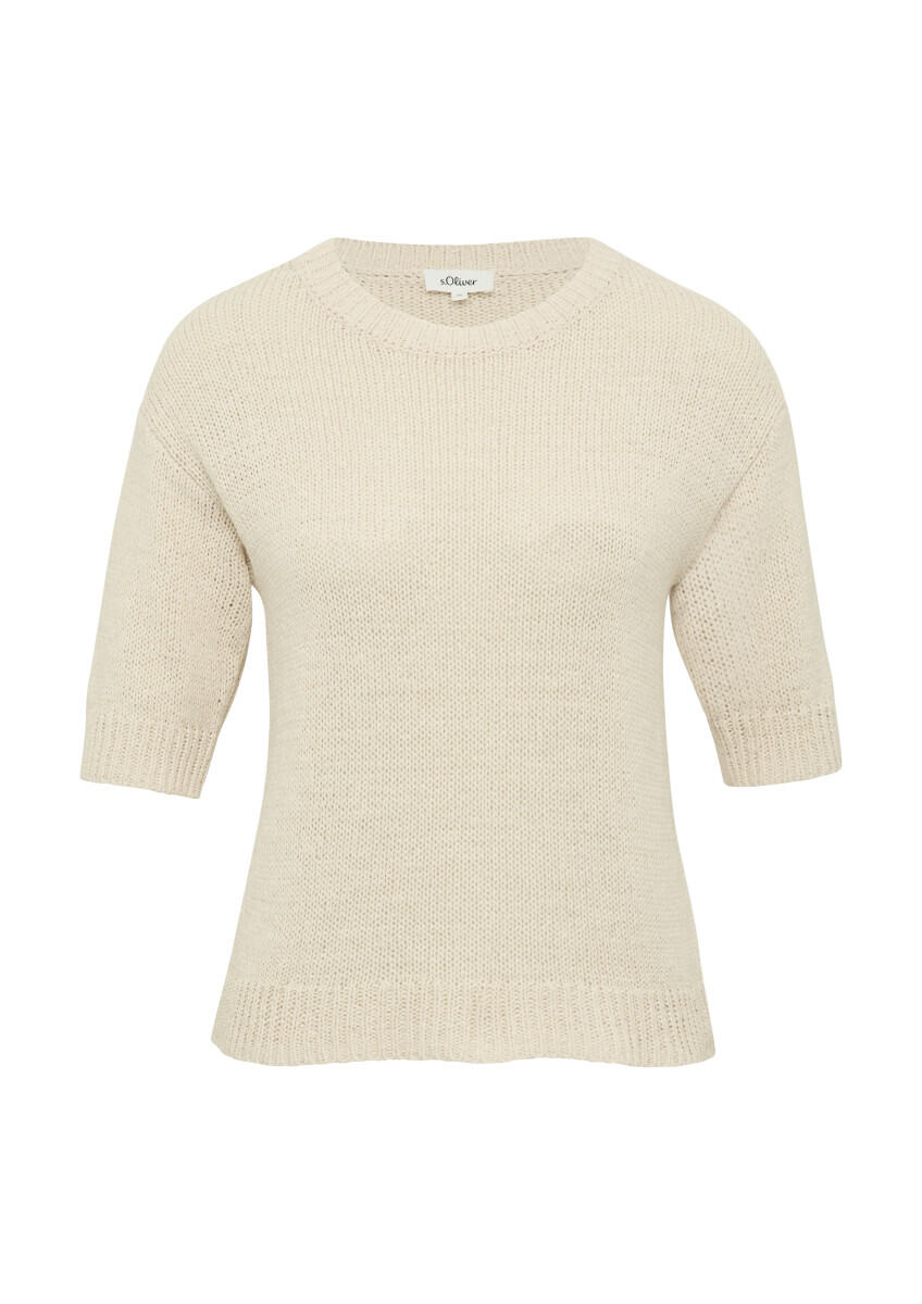 s.Oliver Red Label - Weicher Strickpullover im Relaxed Fit beige - Gr. - 38 von s.Oliver Red Label