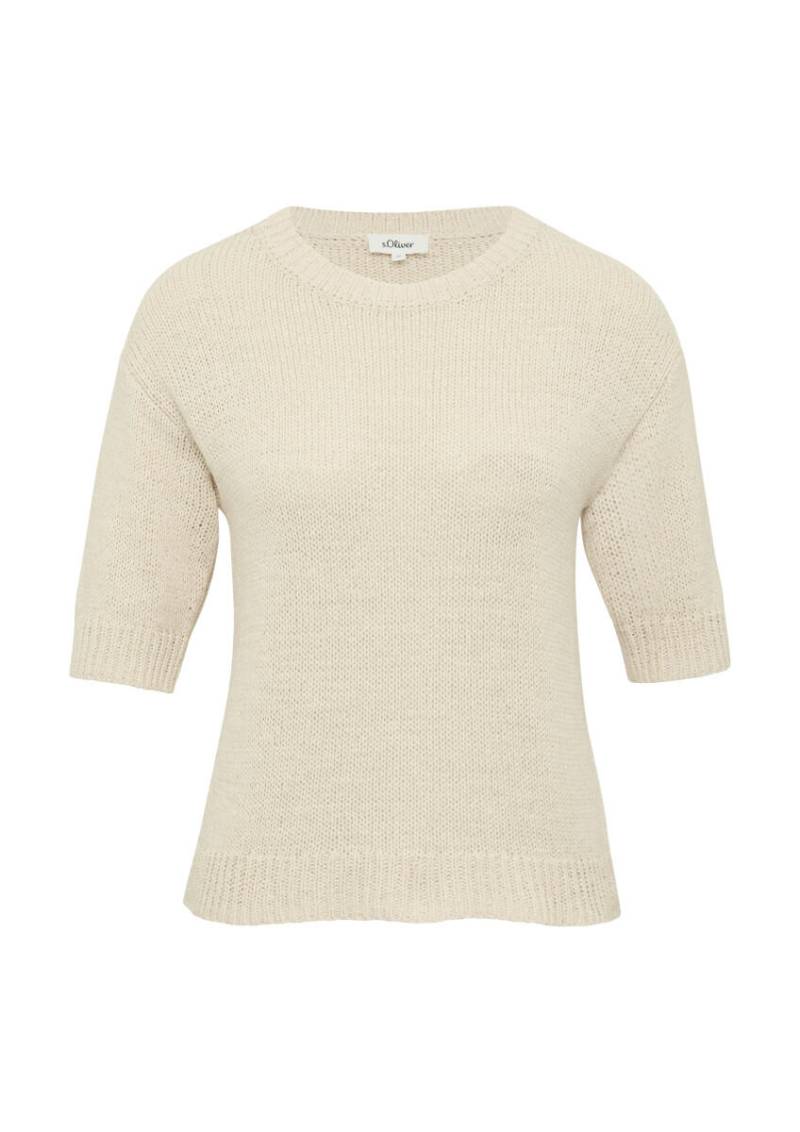 s.Oliver Red Label - Weicher Strickpullover im Relaxed Fit beige - Gr. - 38 von s.Oliver Red Label