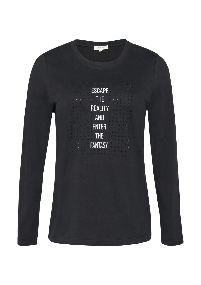 s.Oliver Red Label - Weiches Jerseyshirt mit Frontprint schwarz - Gr. - 36 von s.Oliver Red Label