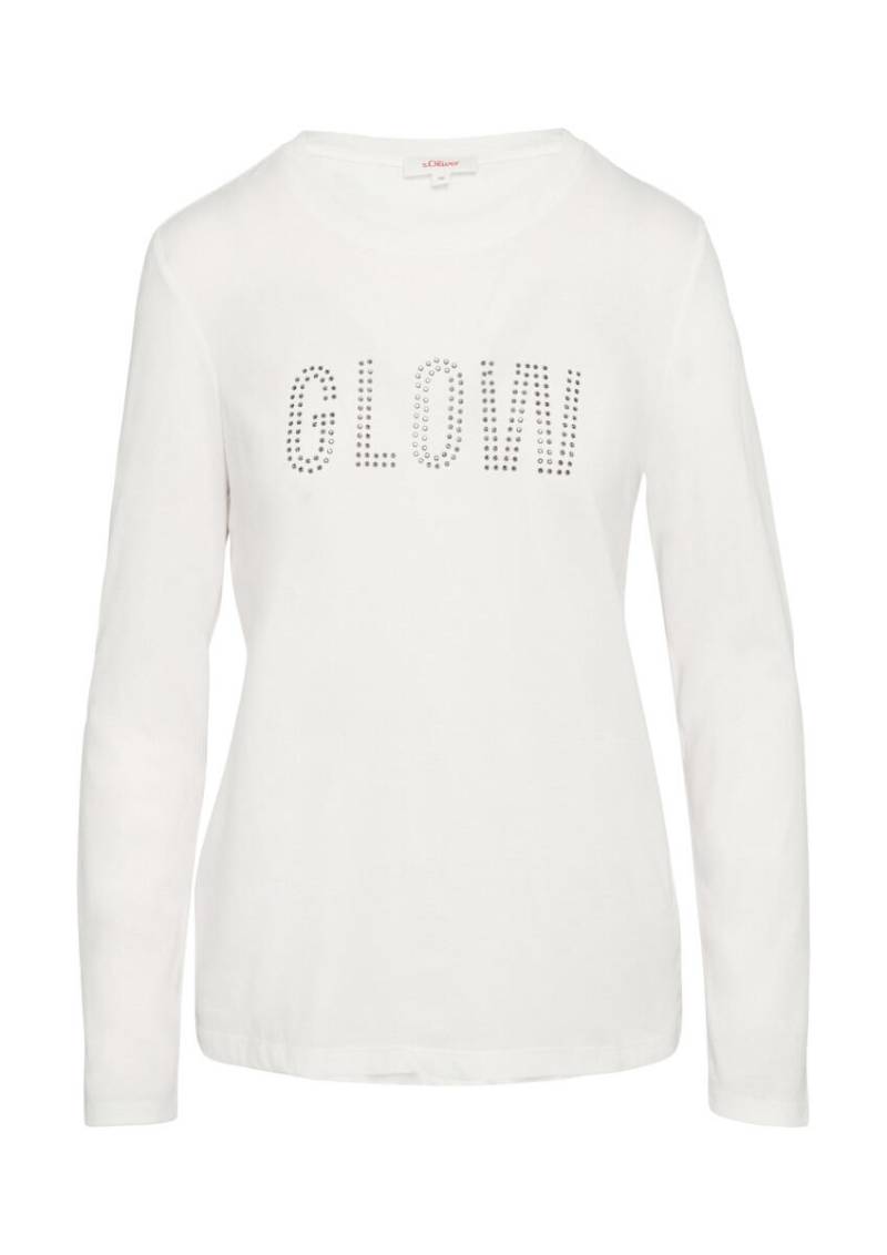 s.Oliver Red Label - Weiches Jerseyshirt mit Frontprint weiß - Gr. - 38 von s.Oliver Red Label
