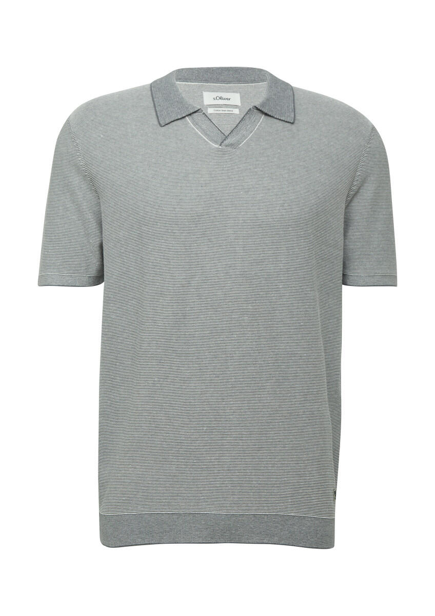s.Oliver Red Label - Weiches Poloshirt aus Strick grau - Gr. - 3XL von s.Oliver Red Label