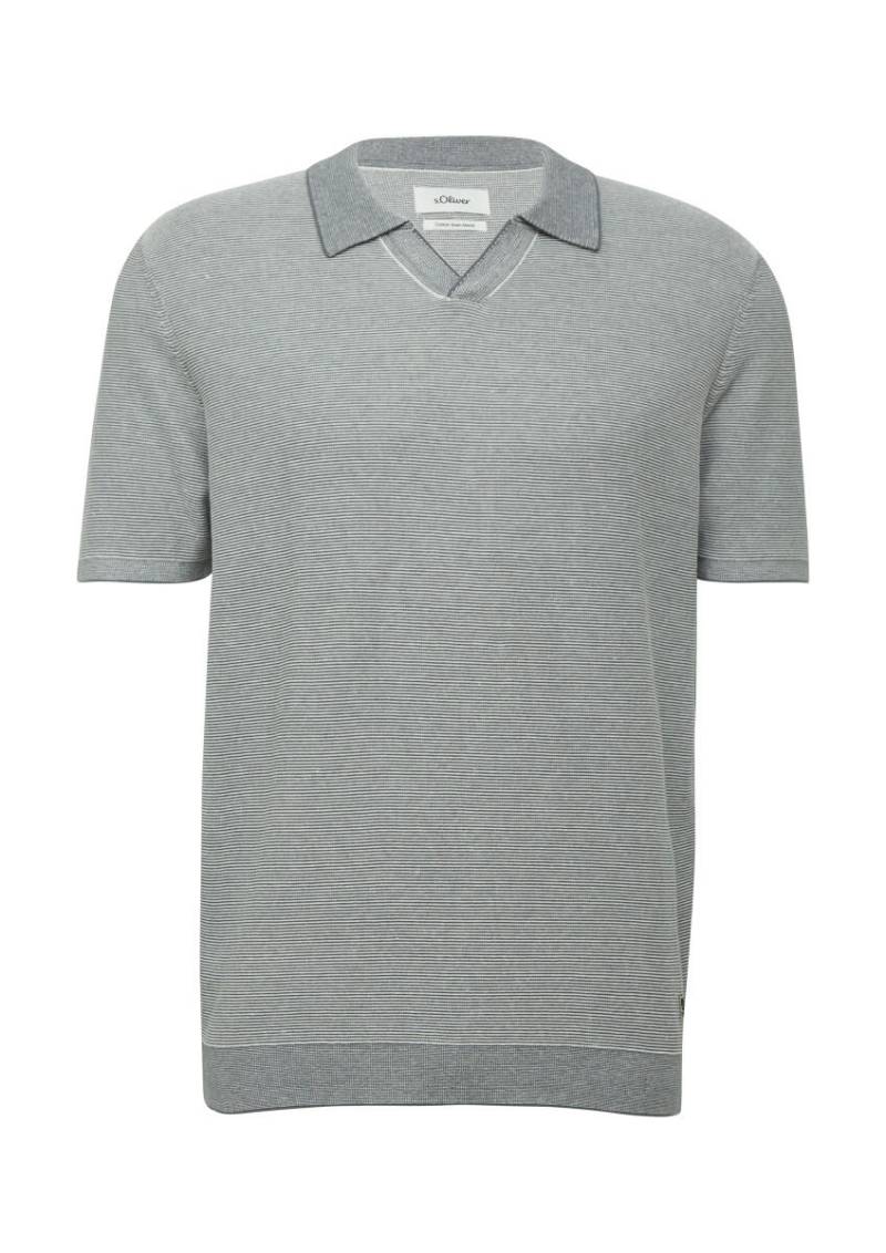 s.Oliver Red Label - Weiches Poloshirt aus Strick grau - Gr. - 3XL von s.Oliver Red Label