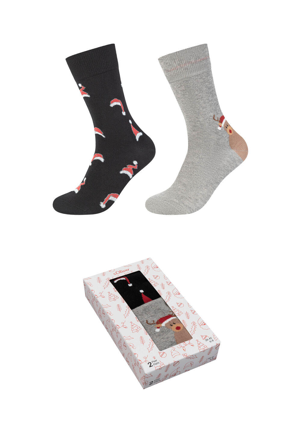 s.Oliver Red Label - Weihnachtssocken grau von s.Oliver Red Label