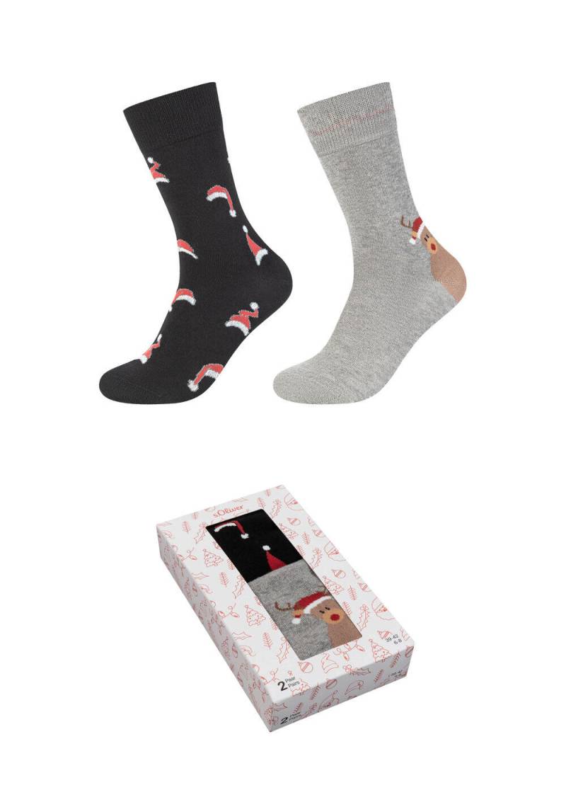 s.Oliver Red Label - Weihnachtssocken grau von s.Oliver Red Label