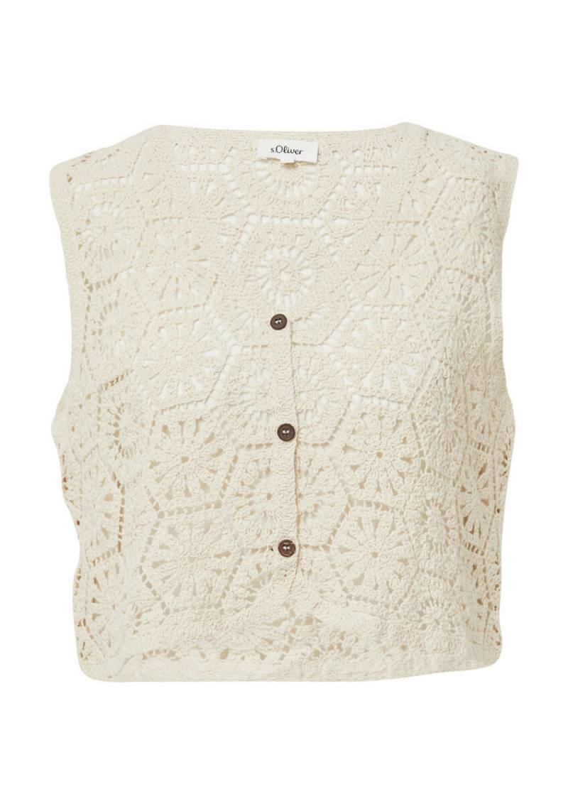 s.Oliver Red Label - Weste aus Häkelspitze beige - Gr. - XS von s.Oliver Red Label