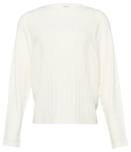 s.Oliver Schwarz LABEL Damen 2156040 Pullover mit Strukturmuster, 0200, 42 von s.Oliver Schwarz LABEL