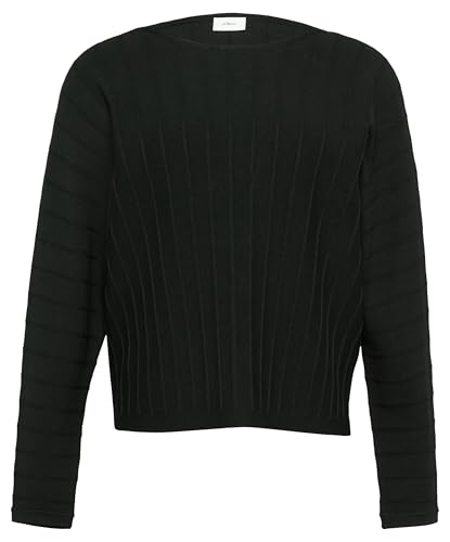 s.Oliver Schwarz LABEL Damen 2156040 Pullover mit Strukturmuster, 9999, UK 12 von s.Oliver Schwarz LABEL