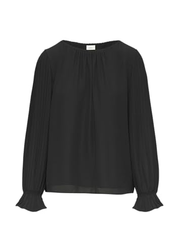 s.Oliver BLACK LABEL Viskosebluse mit Plisseeärmeln schwarz 40 von s.Oliver BLACK LABEL