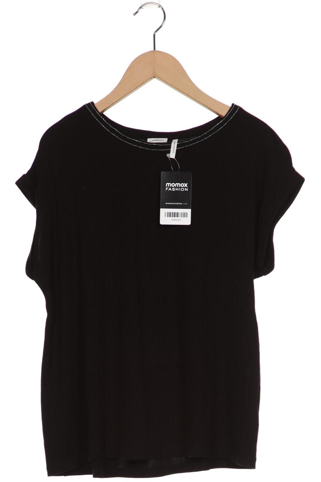 s.Oliver Selection Damen T-Shirt, schwarz, Gr. 36 von s.Oliver Selection