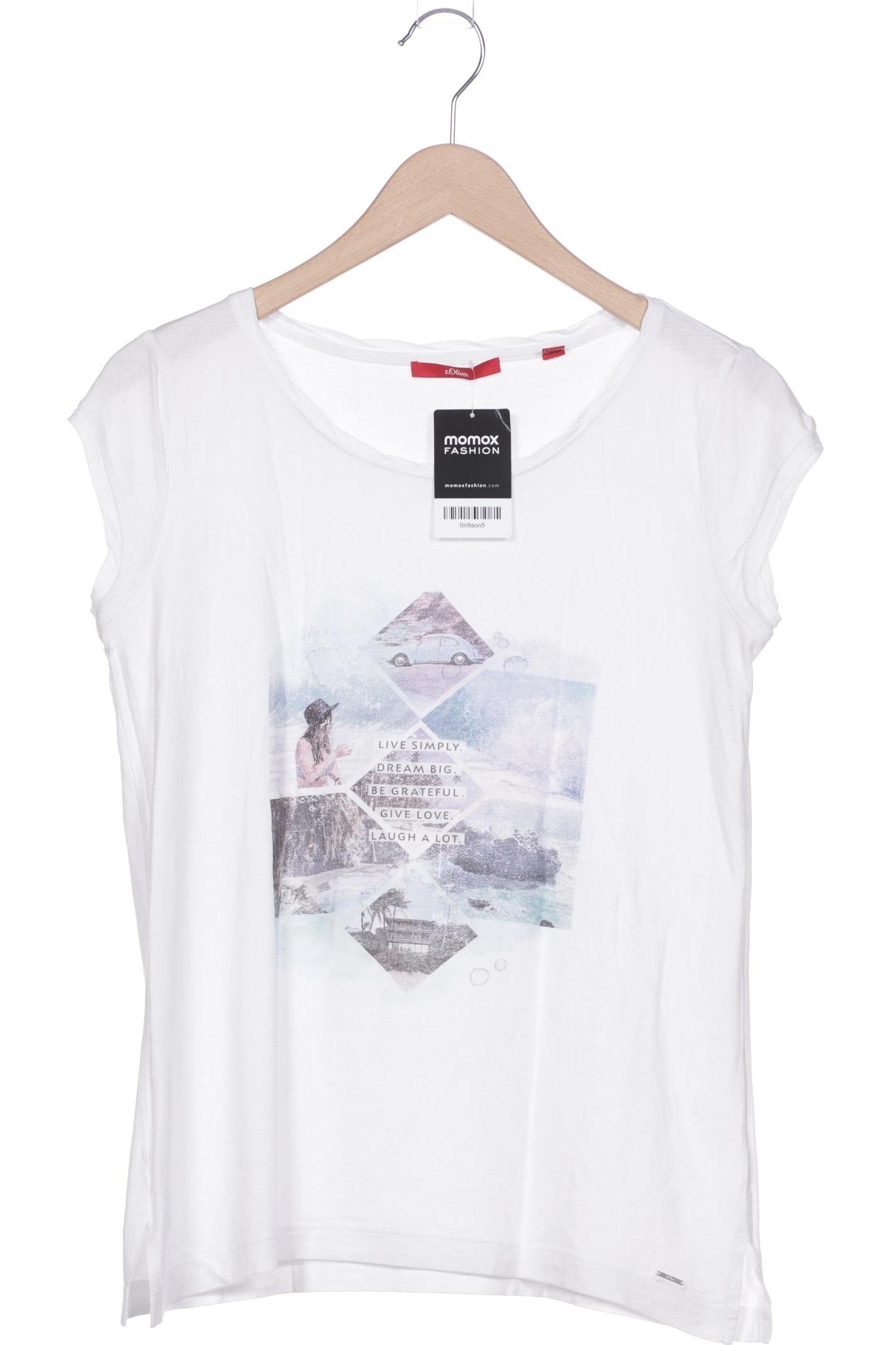 s.Oliver Selection Damen T-Shirt, weiß von s.Oliver Selection