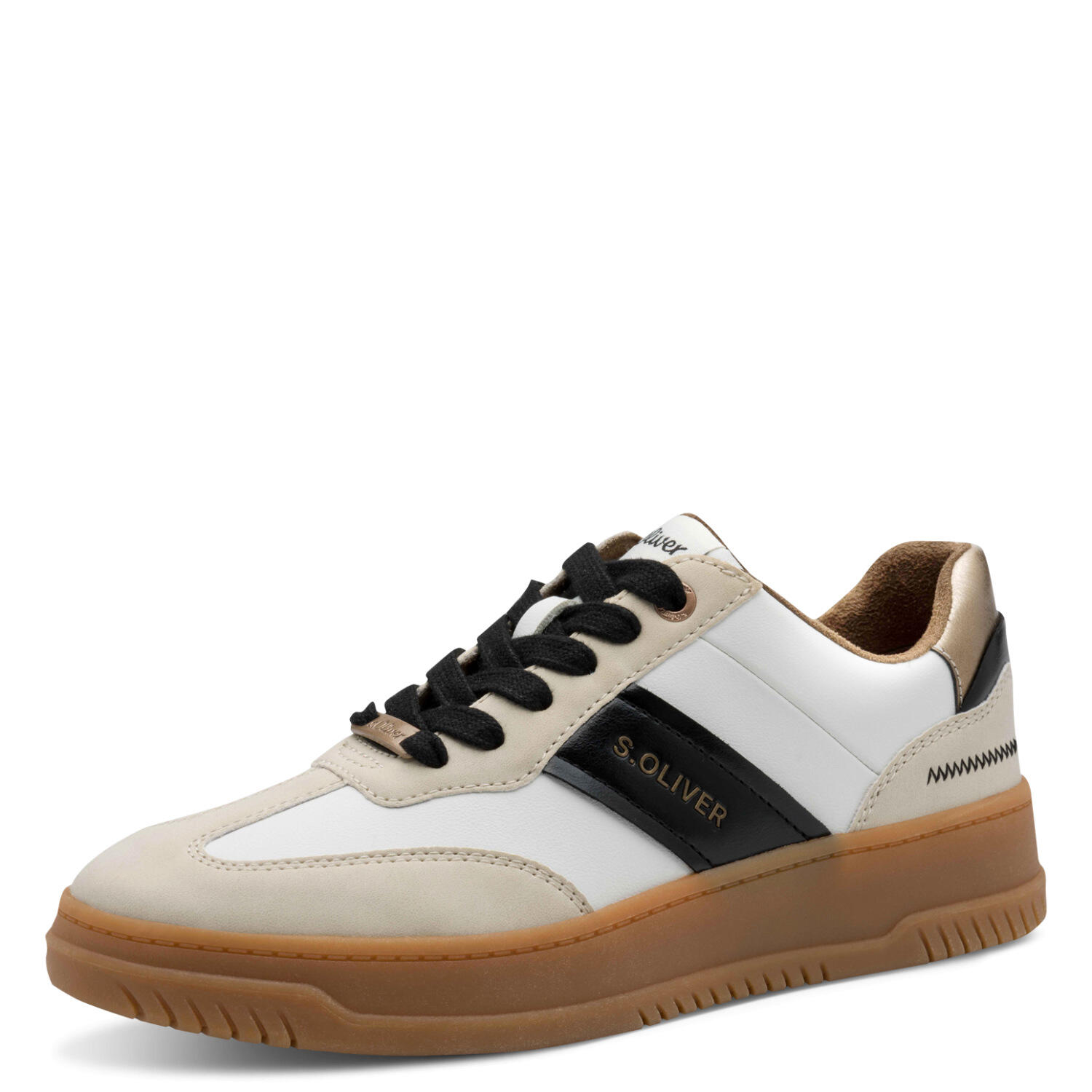 s.Oliver Shoes - Da.-Schnürer beige comb - Gr. - 40 von s.Oliver Shoes