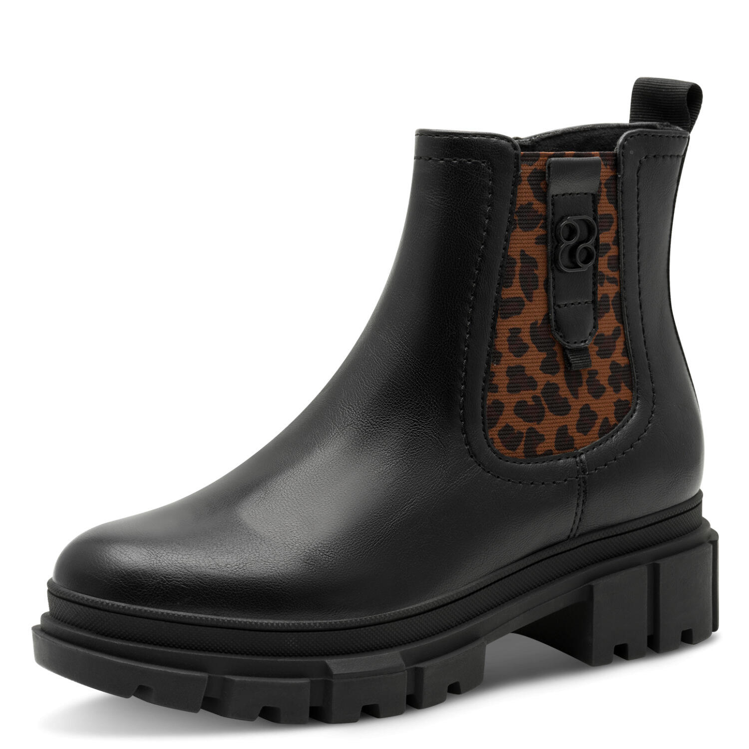 s.Oliver Shoes - Da.-Stiefel black/leopard - Gr. - 37 von s.Oliver Shoes
