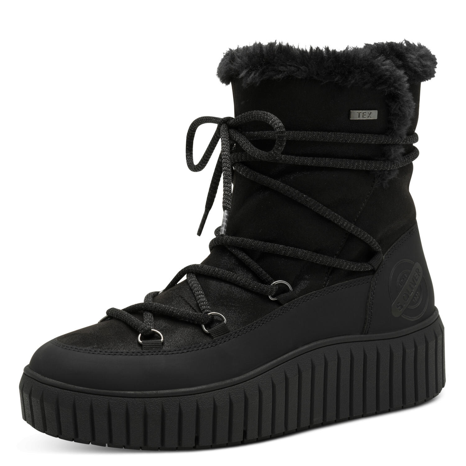 s.Oliver Shoes - Da.-Stiefel black glitter - Gr. - 37 von s.Oliver Shoes