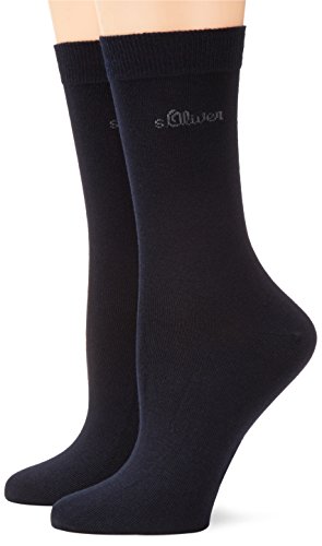 s.Oliver Damen Socken 2-er Pack, S20002, Gr. 35-38, Blau (04 navy) von s.Oliver Socks