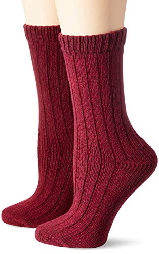 s.Oliver Socks Damen S20484, Rot (Dark Wine Melange 3700), 39/42, 2er Pack von s.Oliver