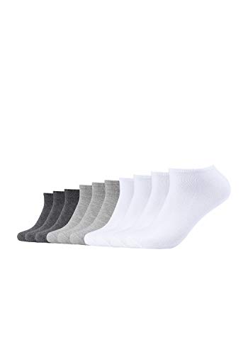 s.Oliver Socks Damen Sneakersocken S24008, 100 DEN, Gr. 35/38, Mehrfarbig (weiß/grau/anthra) von s.Oliver