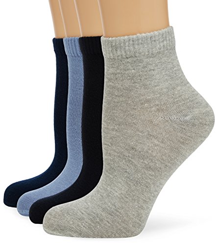 s.Oliver Socks Damen Strick Füßlinge s21007 - (4er Pack), 100 DEN, Gr. 35/38, Grau (stone mix 76) von s.Oliver Socks