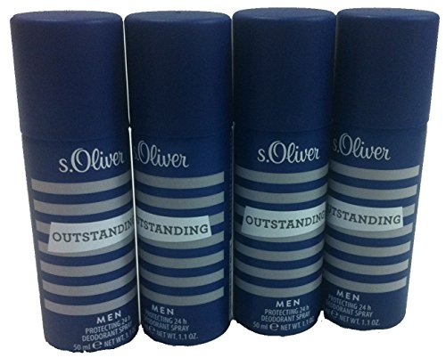 4 x 50 ml S. Oliver Outstanding Men Deo-Spray Reisegrösse von s.Oliver