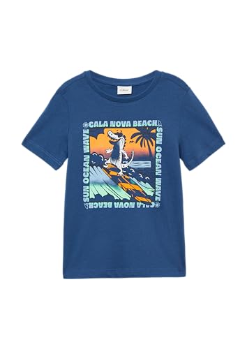 Baumwoll-T-Shirt mit Frontprint dunkelblau 116/122 von s.Oliver