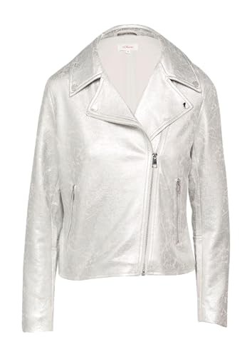 Bikerjacke in Veloursleder-Optik Silber 38 Bikerjacke in Veloursleder-Optik Silber 38 von s.Oliver