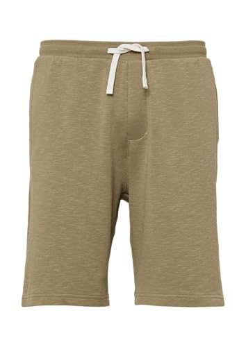 Detroit: Sweat-Bermuda mit Flammgarnstruktur im Relaxed Fit helles olivgrün 3XL von s.Oliver