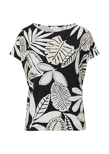 Elastisches T-Shirt aus Viskosestretch im Relaxed Fit schwarz 48 von s.Oliver