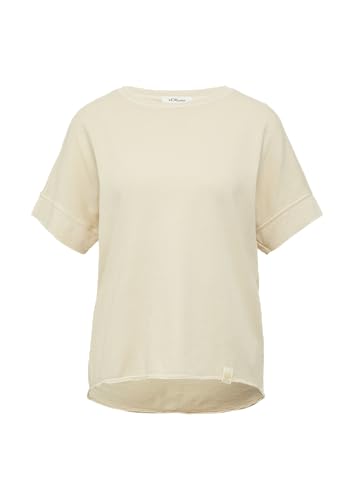 Gewaschenes T-Shirt mit Ziernähten im Relaxed Fit hellgelb 40 von s.Oliver